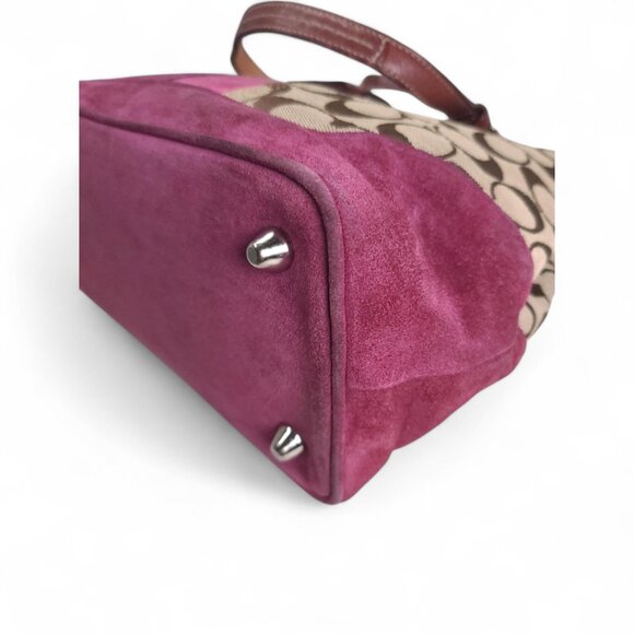 COACH Vintage Carryall Satchel in pink and signature wallet set - Picture 6 of 15